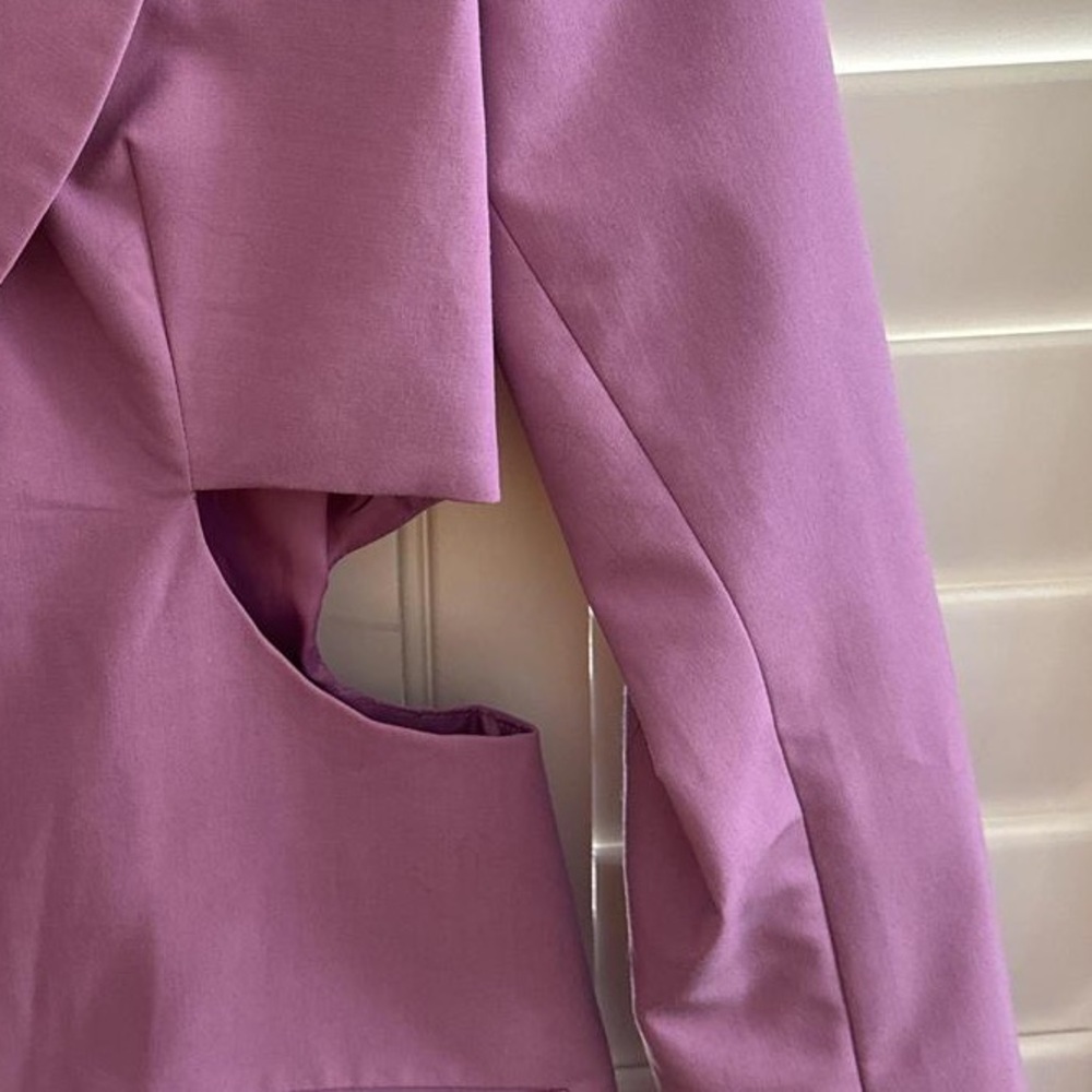 ZARA Lilac Cut Out Blazer Dress – Size L, NWT, Blogger Favorite, Sold Out! - Picture 4 of 13